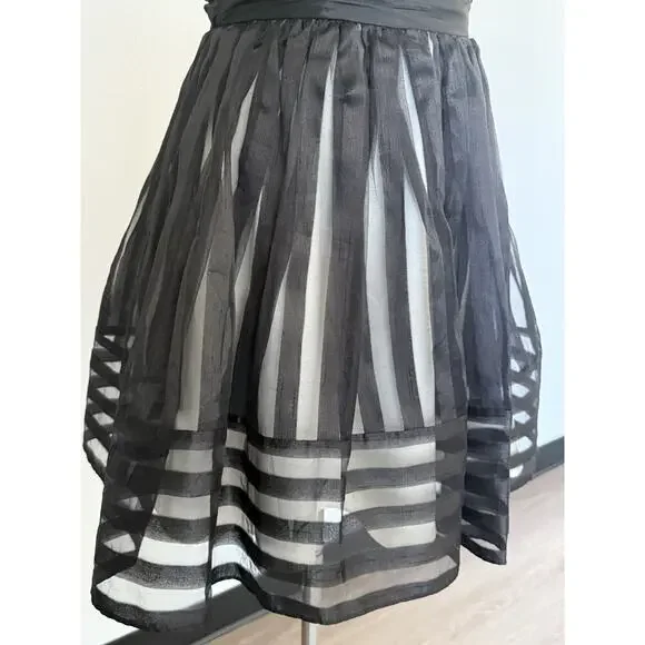 Betsy Johnson Rouched Corset, Fit And Flare Black Babydoll Dress Size 4 - Picture 3 of 16